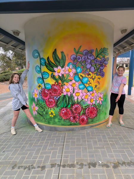 Point Hutt Playground Mural   community painting with local children
